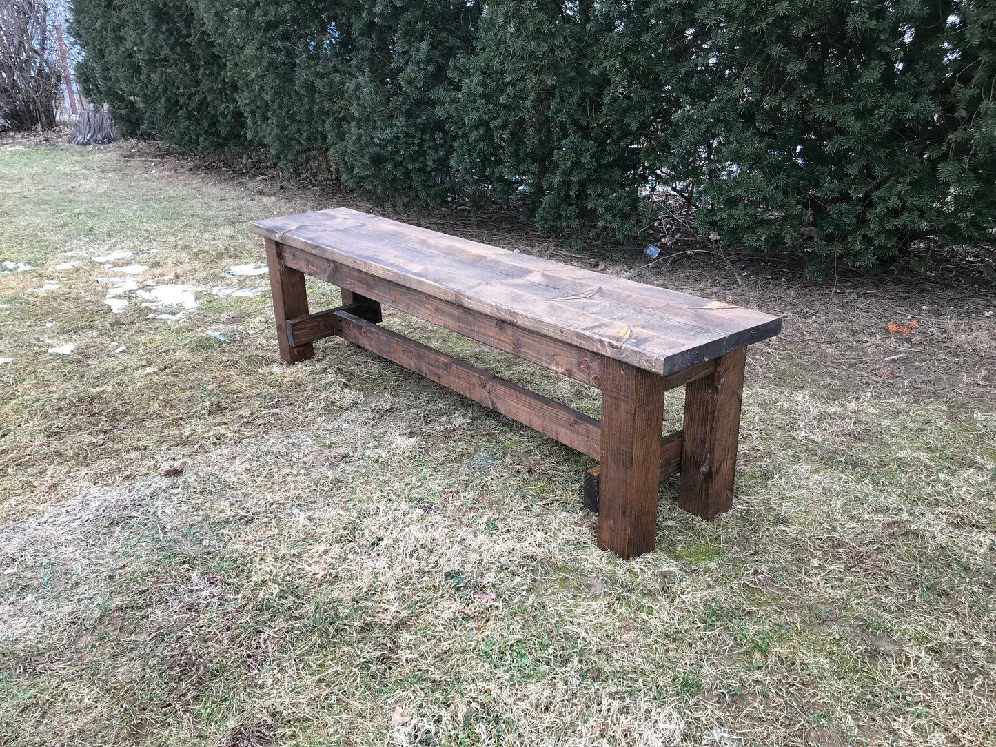 Custom Dining Bench, Farmhouse Bench, Rustic Bench, Natural Wood Bench, Dining Room Bench, Kitchen Bench, Custom Bench - All Sizes & Stains