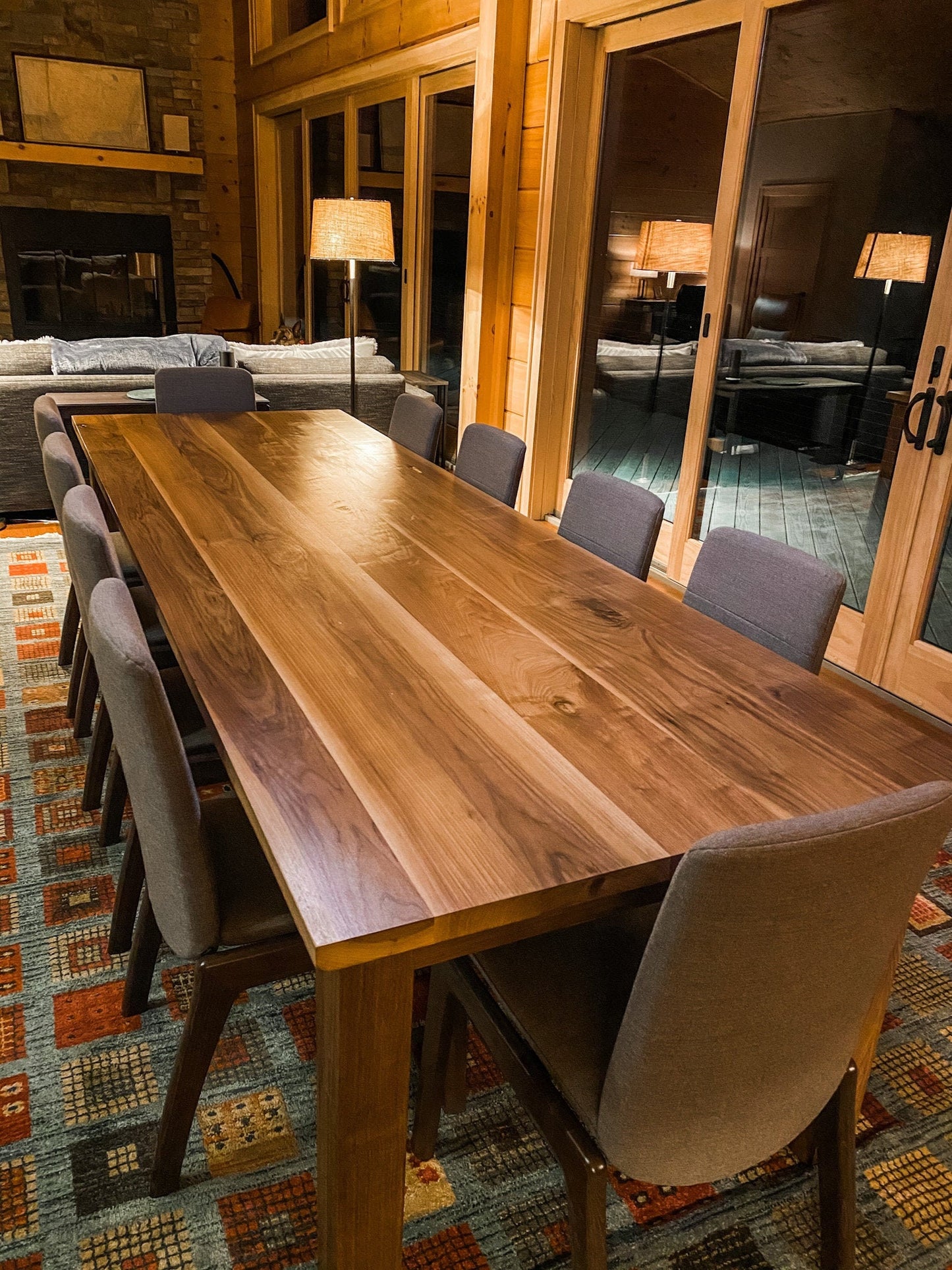 Black Walnut Dining Table, Large Walnut Farmhouse Table, Solid Walnut Table, Black Walnut Table, Hardwood Kitchen Table - All Sizes!