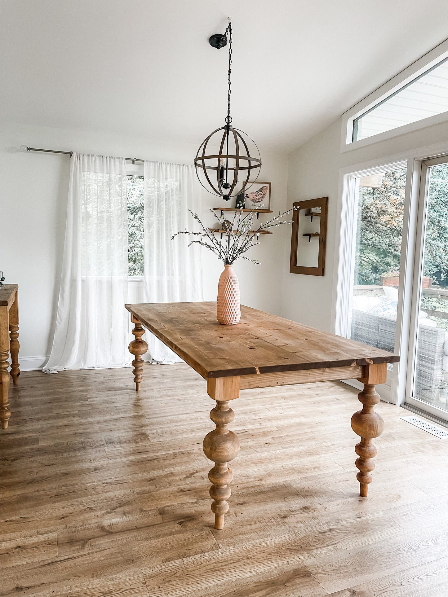 Turned Leg Table, Balled Leg Table, Large Dining Room Table, Custom Dining Room Table, Long Dining Room Table, Large Kitchen Table, Large Farmhouse Table, Modern Farmhouse Table, Modern Table, Bulb Leg Table, Olivia Table, Custom Wood Table