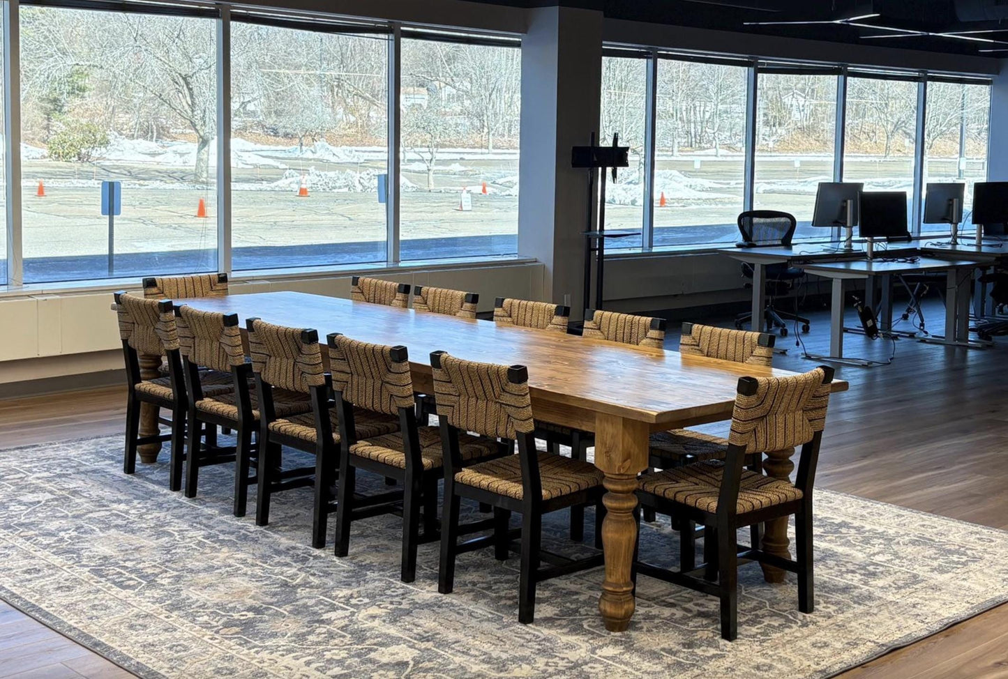 Large Custom Table, Long Dining Table, Large Modern Table, Custom Dining Table, Turned Leg Table, Modern Farmhouse Table - 10-Foot, 12-Foot