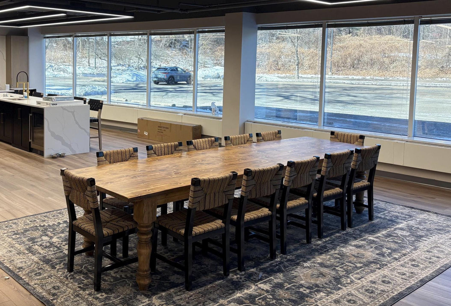 Large Custom Table, Long Dining Table, Large Modern Table, Custom Dining Table, Turned Leg Table, Modern Farmhouse Table - 10-Foot, 12-Foot