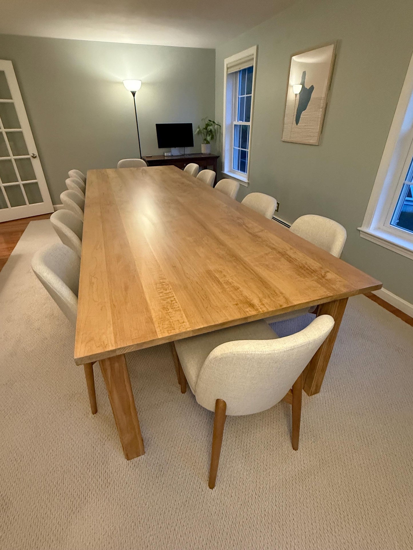Maple Dining Table, Custom Maple Table, Modern Hardwood Table, Modern Kitchen Table, Custom Wood Table- All Sizes & Stains