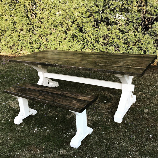 Custom Farm Table, Farmhouse Table, Distressed Wood Table, Wooden Farm Table, Dining Room Table, Barn Table - All Sizes & Stains