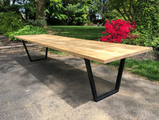 Farm Table with Metal Legs, Farmhouse Table, Metal Leg Farm Table, Modern Farm Table, Industrial Table, Large Conference Table - All Sizes!