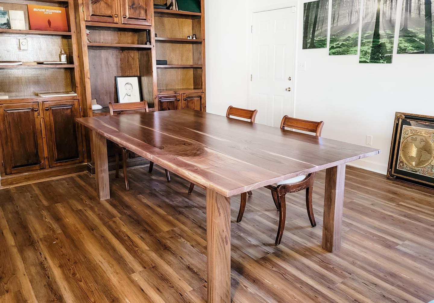 Natural Walnut Dining Table, Large Walnut Farmhouse Table, Solid Walnut Table, Black Walnut Table, Hardwood Kitchen Table - All Sizes!