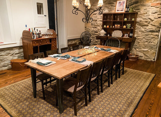 Maple Farmhouse Table, Custom Maple Hardwood Table, Farm Table with Tapered Legs, Large Dining Room Table, Kitchen Table, Hardwood Table