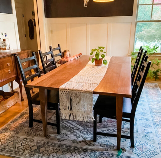 Walnut Dining Table, Black Walnut Table, Natural Walnut Farm House Table, Farm Table, Tapered Legs, Dine Table, Dining Table, Custom Table