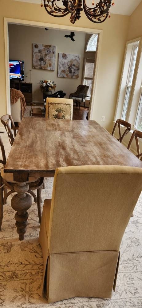 Custom Turned Leg Table, Chunky Balled Farmhouse Table, Massive Modern Table, Custom Dining Table, Bulb Leg Table, Modern Farmhouse Table