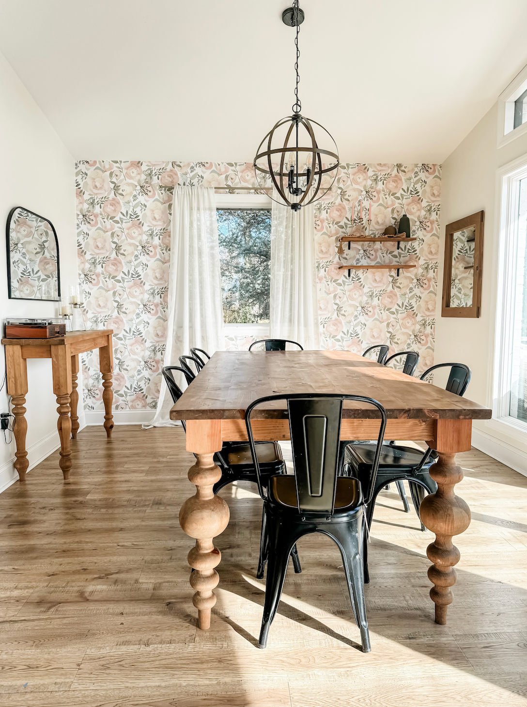 Large Turned Leg Table, Chunky Balled Farmhouse Table, Massive Modern Table, Custom Dining Table, Bulb Leg Table, Modern Farmhouse Table, Large Custom Table, Natural Wood Table, Dining Room Table, Long Farm Table, Modern Table, Modern Farmhouse