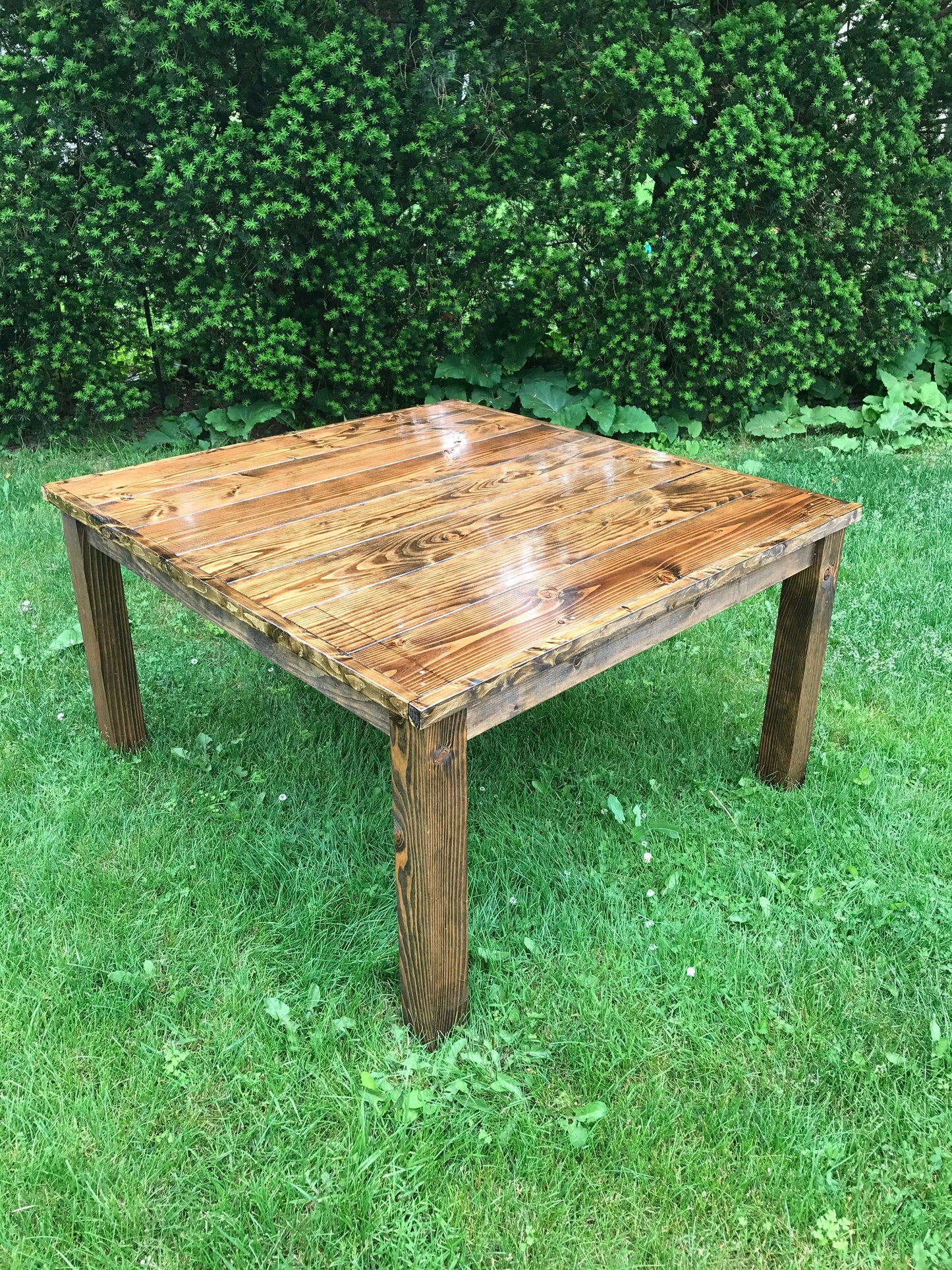 Modern Farmhouse Dining Table, Custom Wood Kitchen Table, Parsons Leg Design - Any Size!