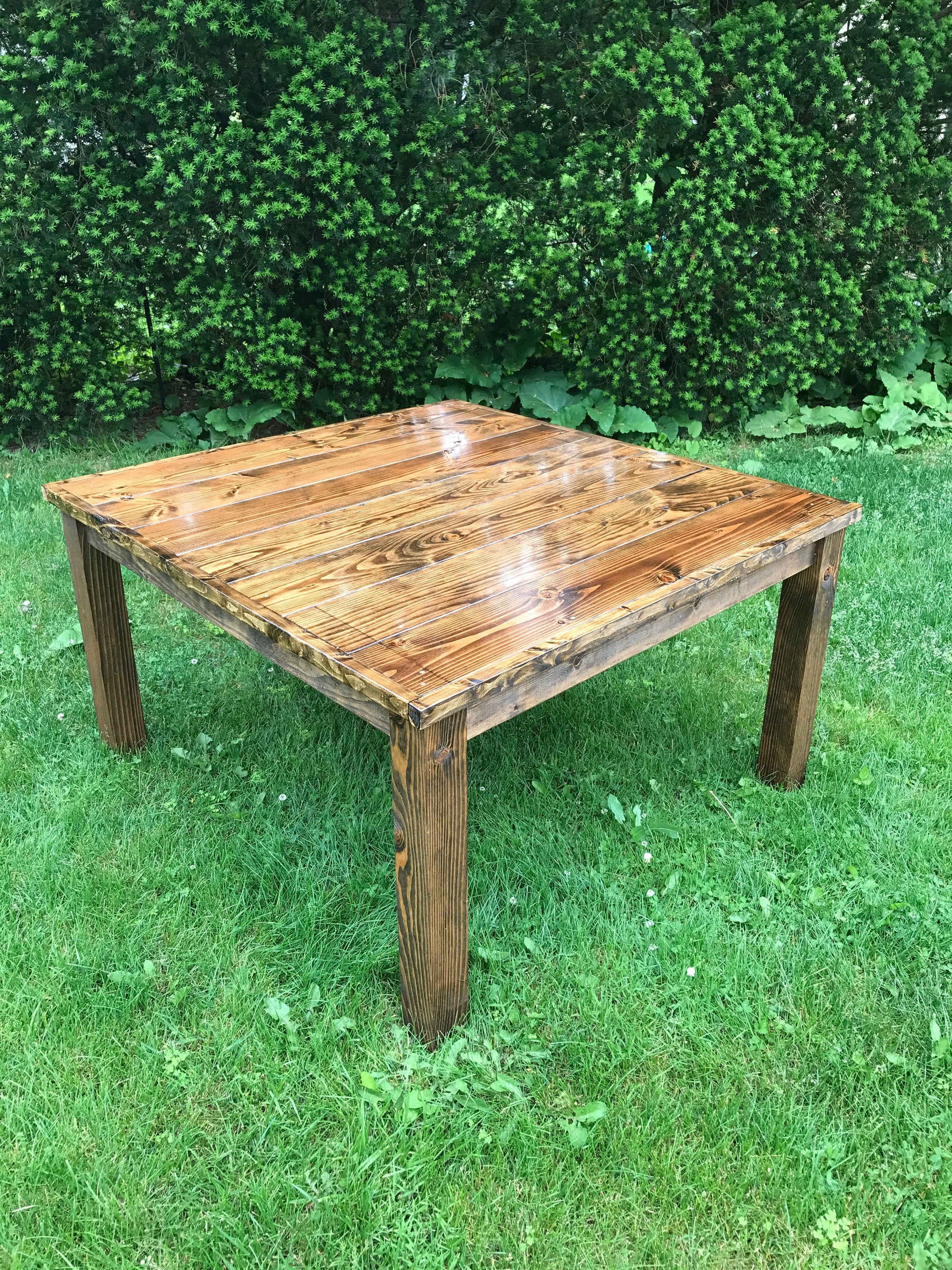 Modern Farmhouse Dining Table, Custom Wood Kitchen Table, Parsons Leg Design - Any Size!