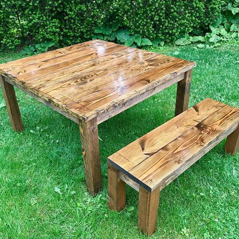 Modern Farmhouse Dining Table, Custom Wood Kitchen Table, Parsons Leg Design - Any Size!