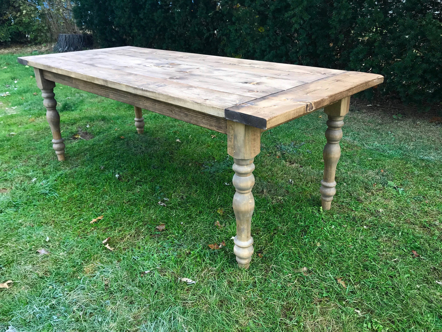 Rustic Farm Table, Chunky Leg Farm Table, Turned Legs Farm Table, Spindle Farm Table, Farmhouse Table, Custom Table, Rustic Kitchen Table