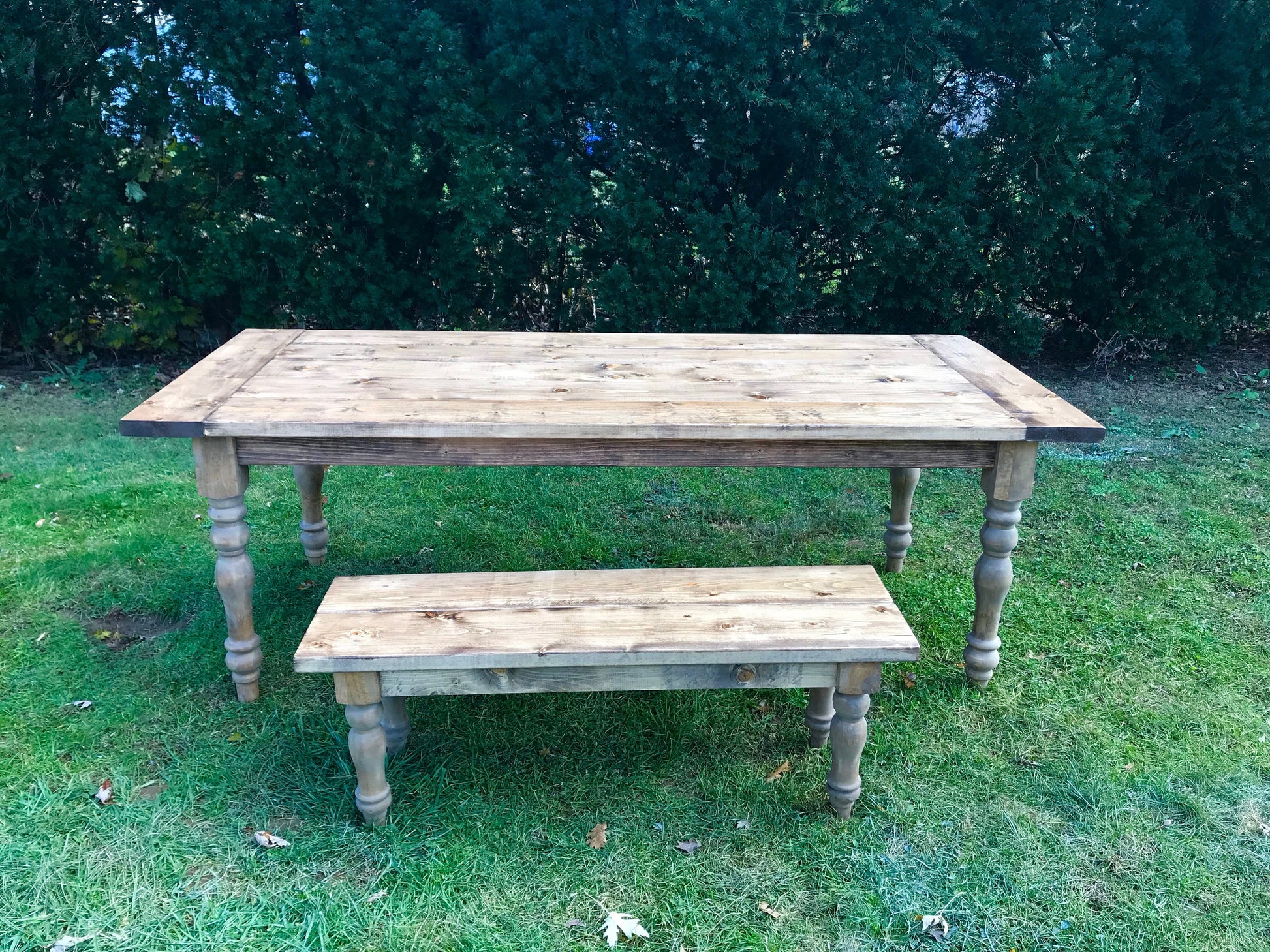 Rustic Farm Table, Chunky Leg Farm Table, Turned Legs Farm Table, Spindle Farm Table, Farmhouse Table, Custom Table, Rustic Kitchen Table