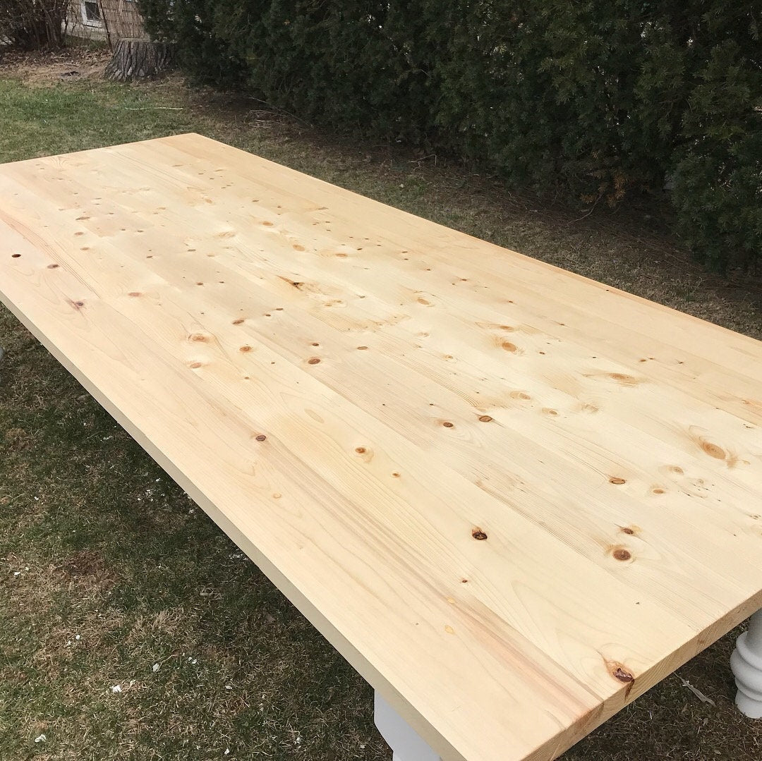 Large Farmhouse Table, Chunky Farm Table, Rustic Farm Table with Turned Leg, Rustic Wood Table, Farmhouse Dining Table, Rustic Barn Table