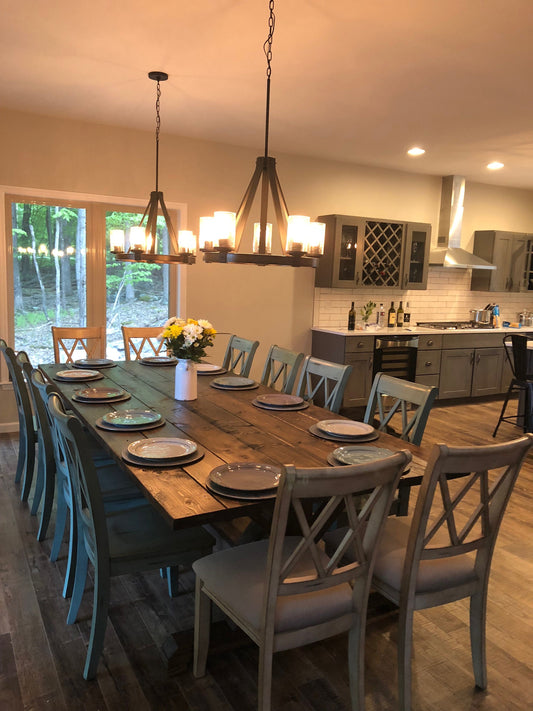 Large Farmhouse Table, Rustic Farm Table, Farmhouse Dining Table, Rustic Modern Table, Natural Wood Table, Rustic Table, Kitchen Table