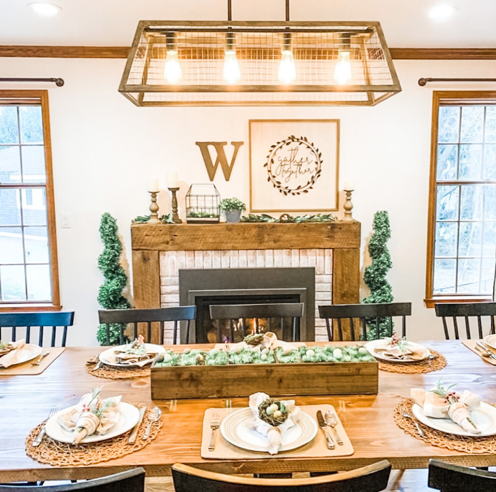 Large Farmhouse Table, Long Farmhouse Table, Kitchen Table, Rustic
