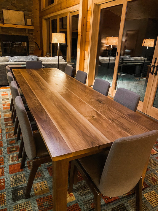 Black Walnut Dining Table, Large Walnut Farmhouse Table, Solid Walnut Table, Black Walnut Table, Hardwood Kitchen Table - All Sizes!