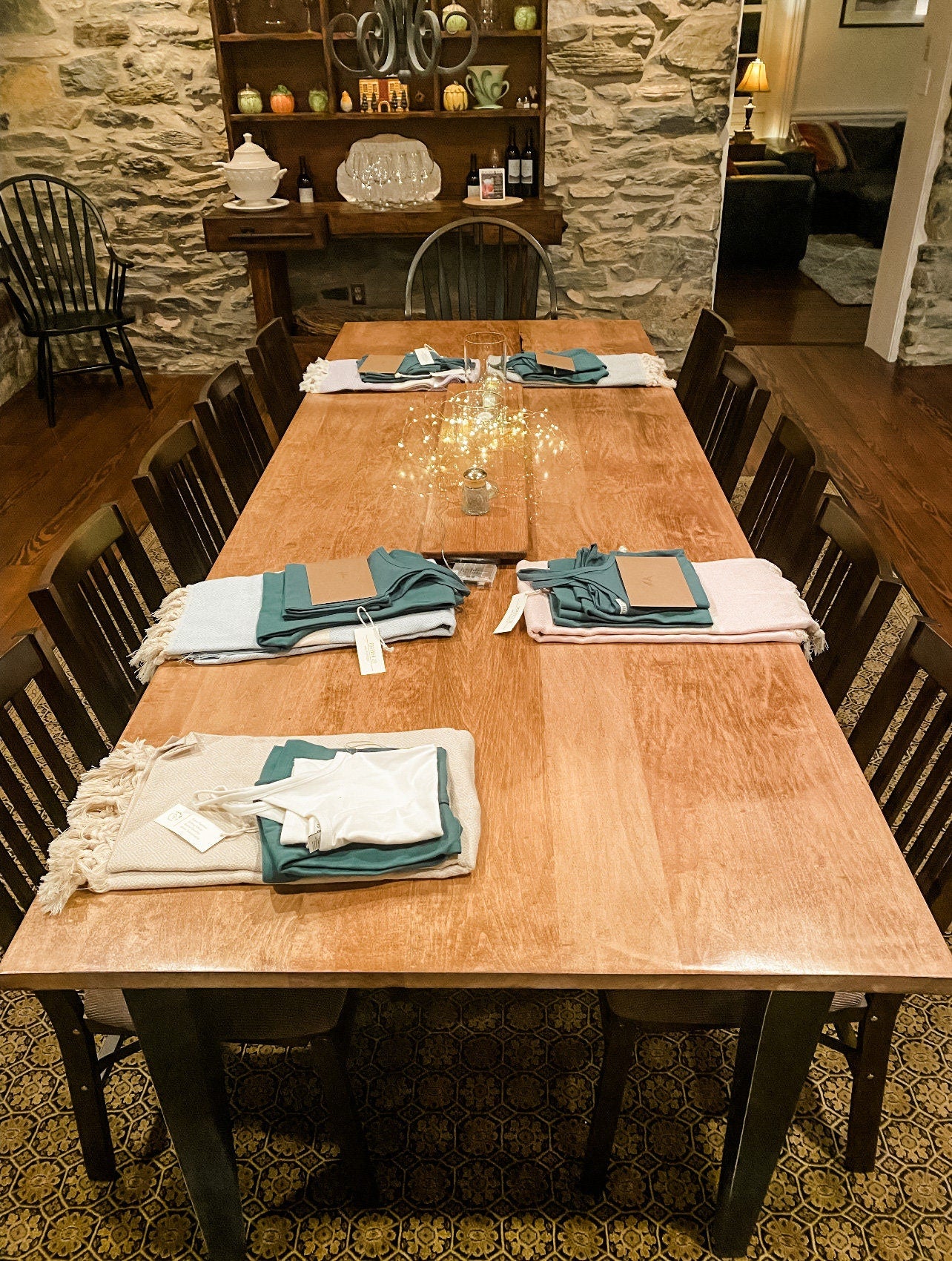 Maple Farmhouse Table, Custom Maple Hardwood Table, Farm Table with Tapered Legs, Large Dining Room Table, Kitchen Table, Hardwood Table