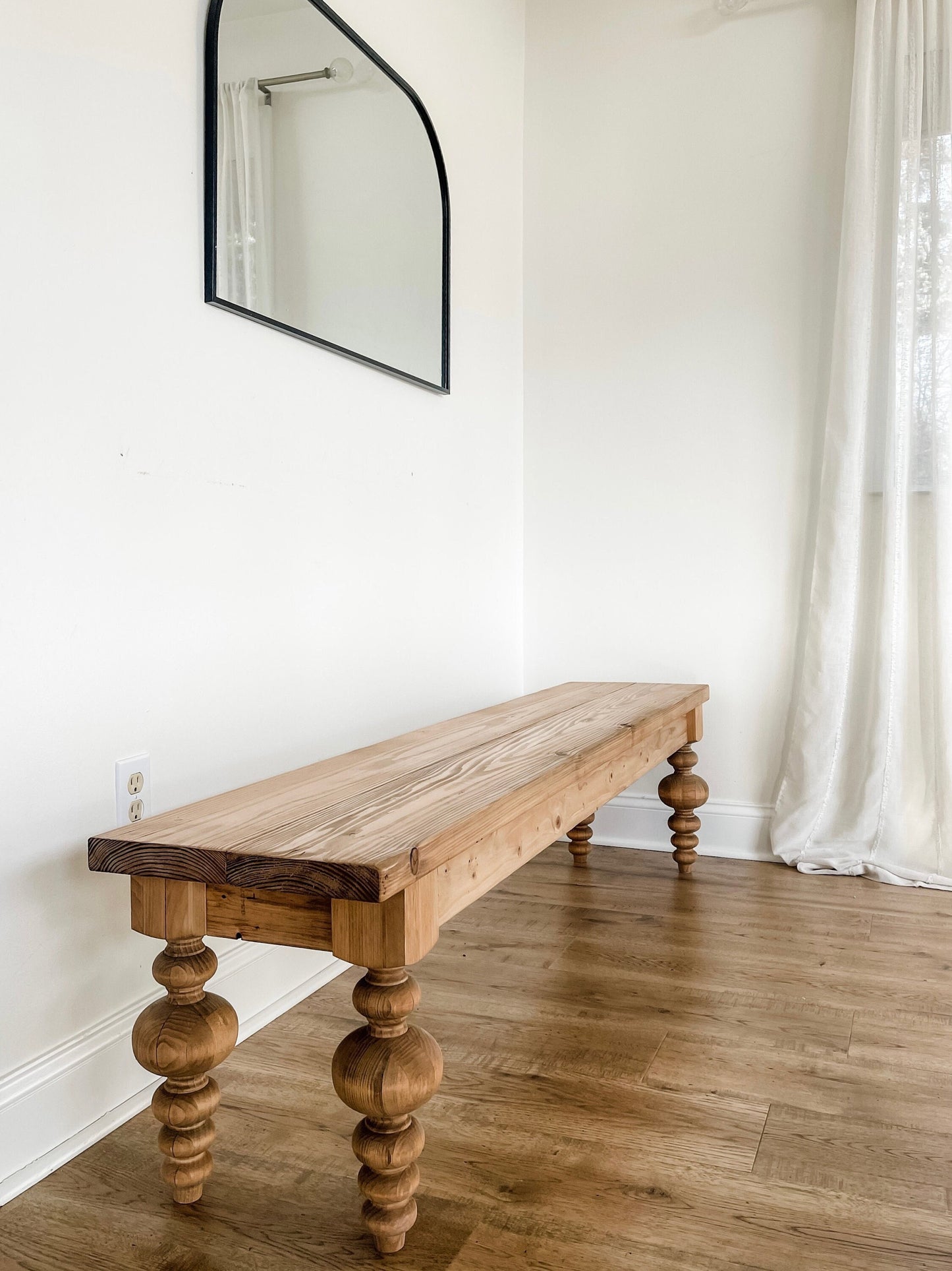 Modern Farmhouse Bench, Farmhouse Bench, Chunky Modern Bench, Dining Room Bench, Natural Wood Bench, Dining Wood Bench, Custom Wood Bench