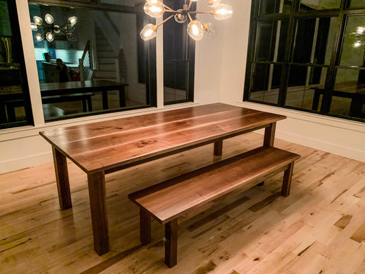 Custom Walnut Table, Black Walnut Table, Walnut Dining Table, Natural Wood Table, Large Walnut Table, Solid Black Walnut Table - All Sizes!