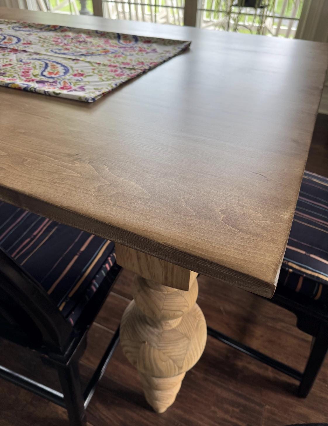 Custom Maple Farmhouse Table, Custom Hardwood Table, Modern Farmhouse Table, Large Dining Room Table, Custom Kitchen Table, Hardwood Table