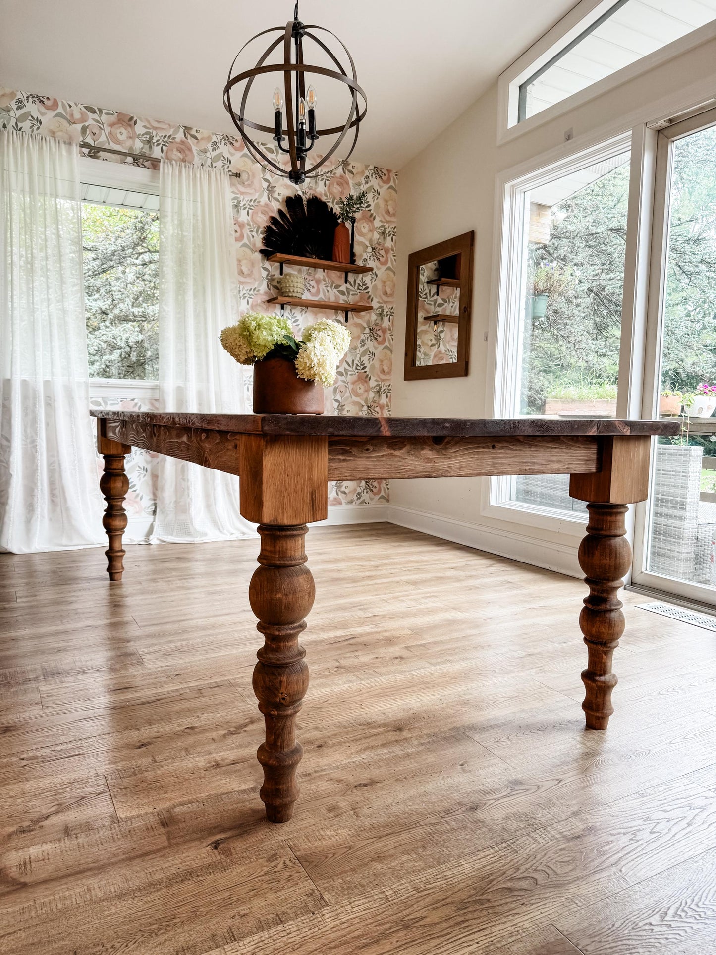 Custom Dining Table, Modern Farmhouse Table, Handmade Wood Table, Customizable Dining Table, Chunky Leg Table, Modern Farmhouse Table