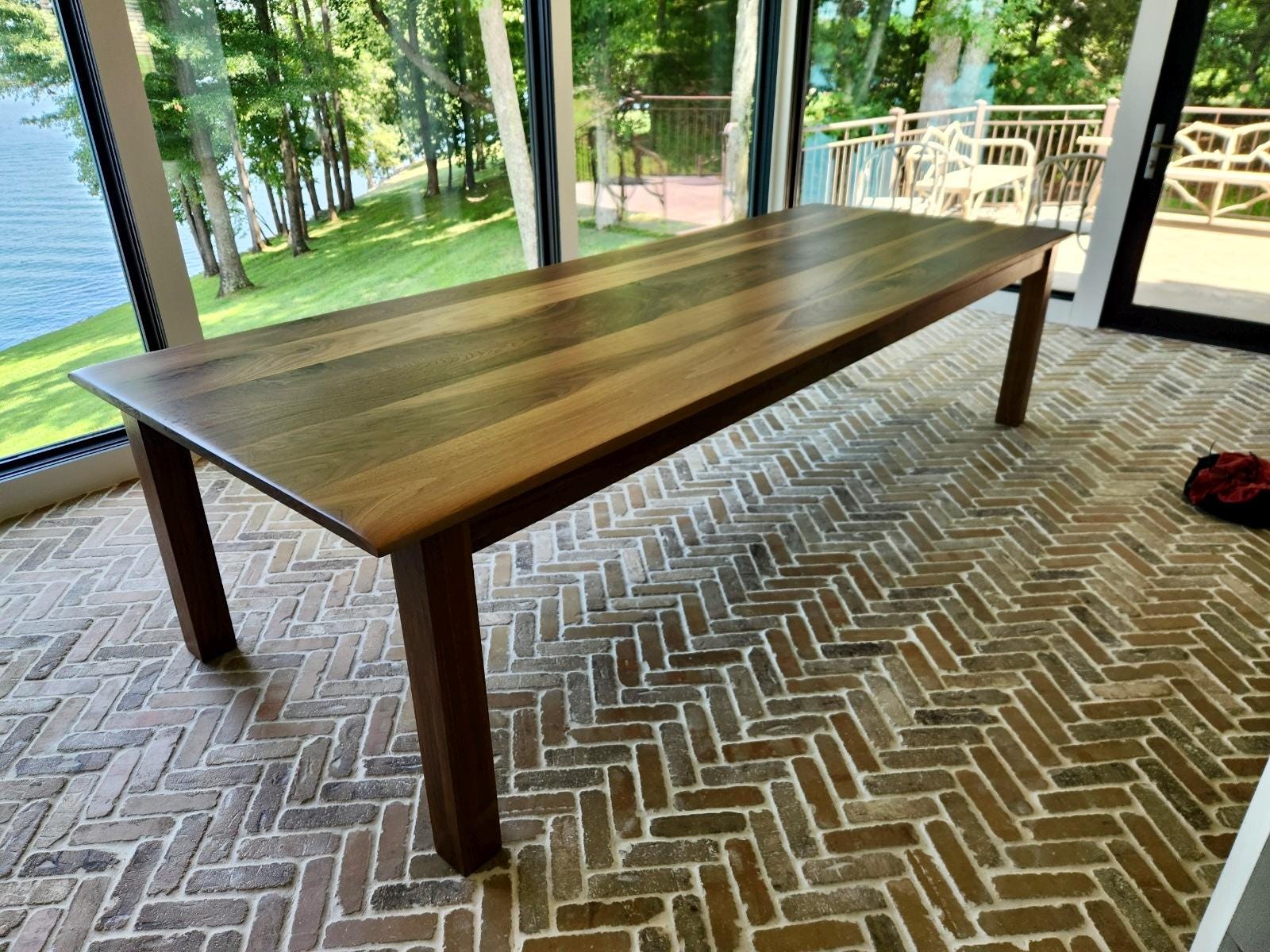 Custom Black Walnut Dining Table, Large Walnut Table, Solid Walnut Table, Black Walnut Table, Modern Kitchen Table - All Sizes!