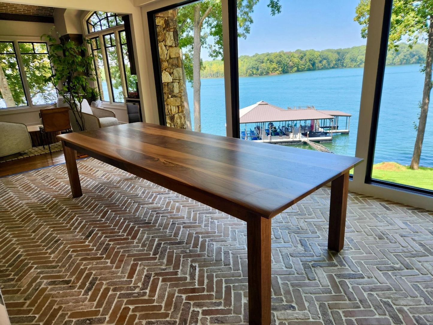 Custom Black Walnut Dining Table, Large Walnut Table, Solid Walnut Table, Black Walnut Table, Modern Kitchen Table - All Sizes!