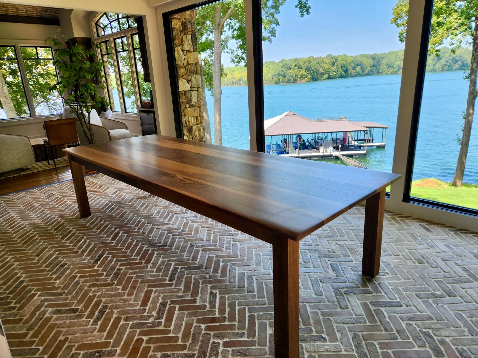 Custom Black Walnut Dining Table, Large Walnut Table, Solid Walnut Table, Black Walnut Table, Modern Kitchen Table - All Sizes!