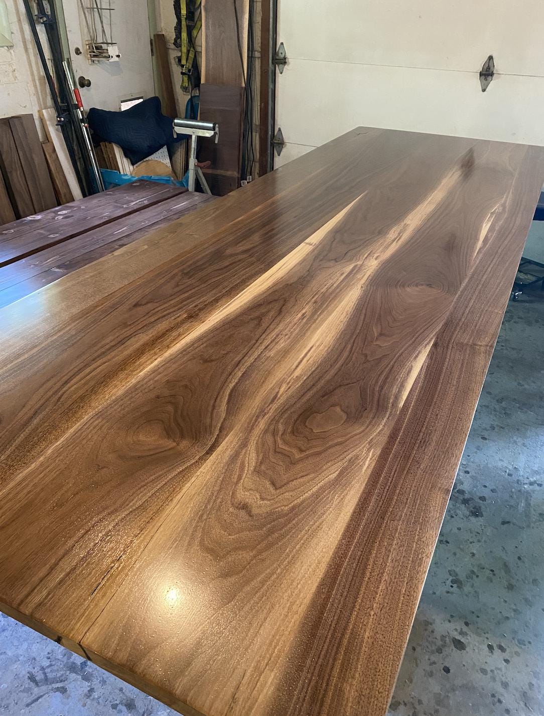 Walnut Dining Table | Black Walnut with Metal Legs | Modern Minimalist Dining Table | Handmade Wood Table | Custom Sizes
