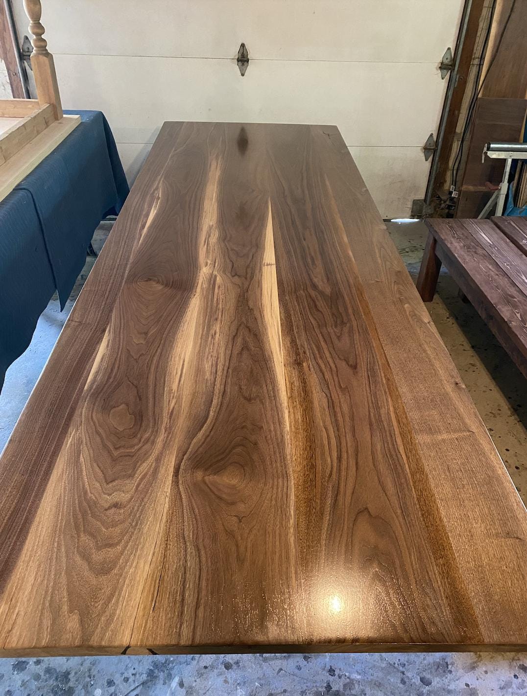 Walnut Dining Table | Black Walnut with Metal Legs | Modern Minimalist Dining Table | Handmade Wood Table | Custom Sizes