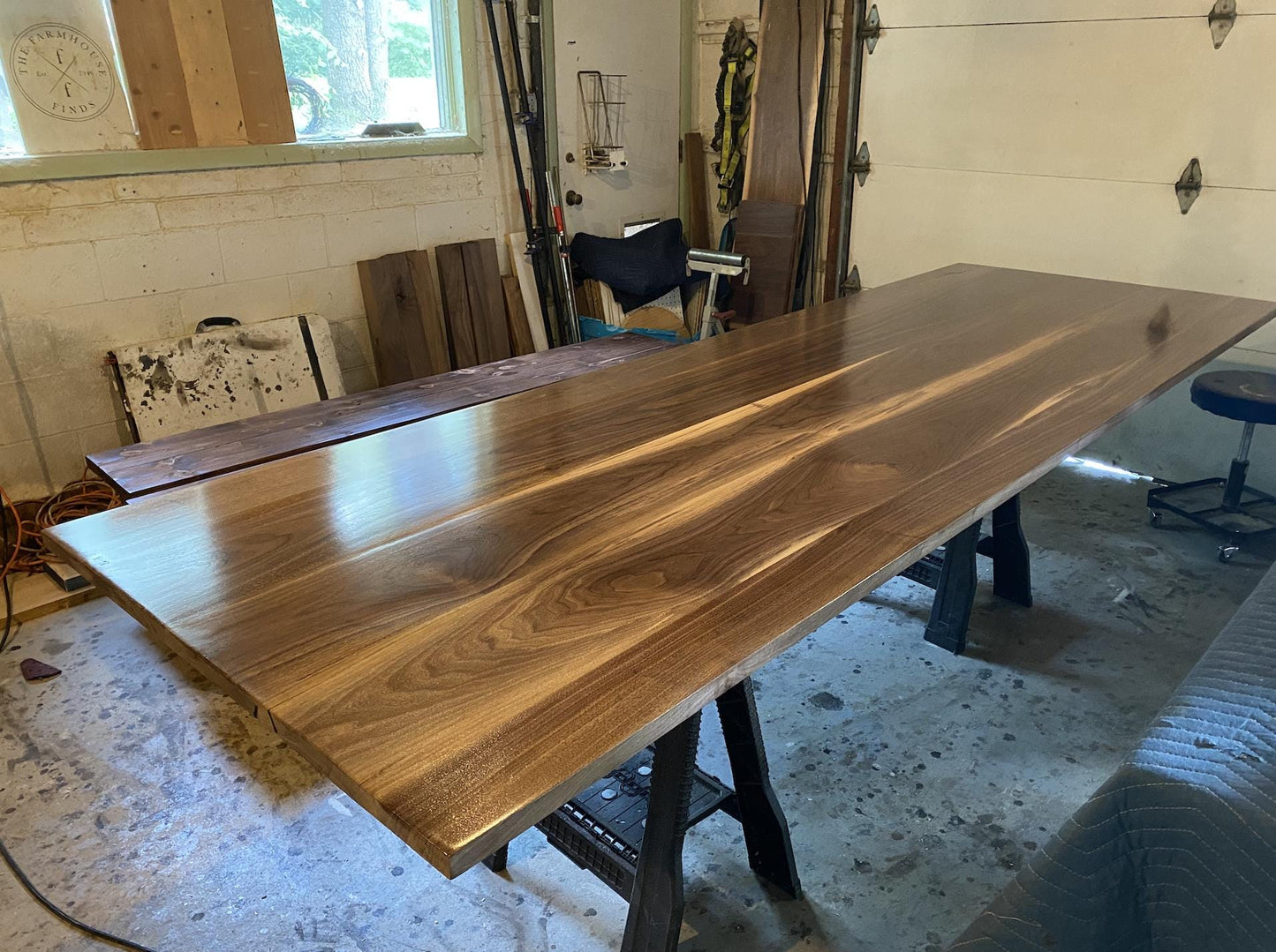 Walnut Dining Table | Black Walnut with Metal Legs | Modern Minimalist Dining Table | Handmade Wood Table | Custom Sizes