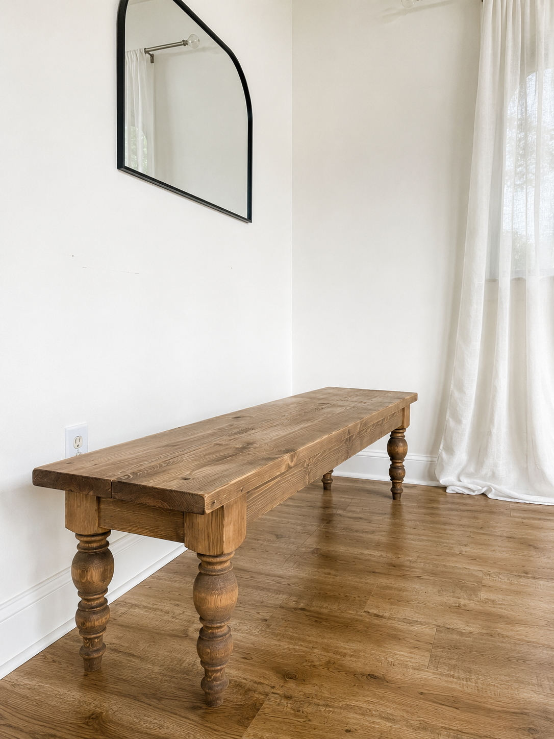 Custom Dining Bench, Modern Bench, Farmhouse Bench, Dining Room Bench, Natural Wood Bench