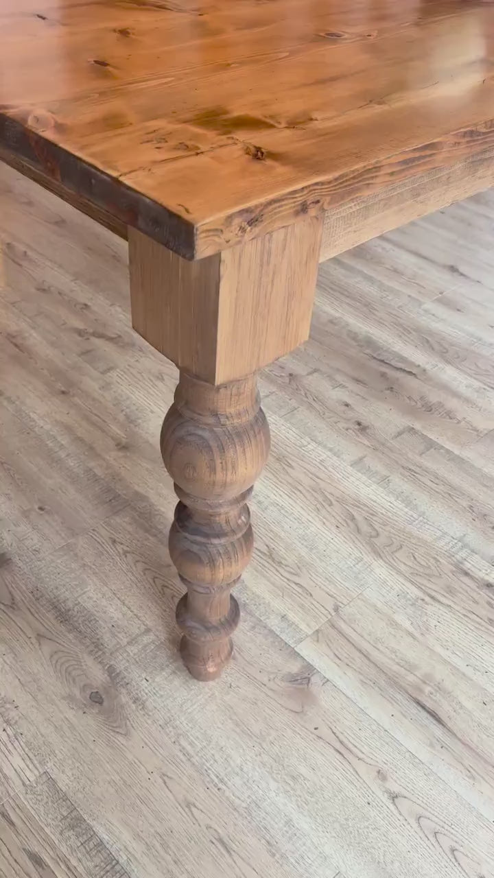 Custom Dining Table, Modern Farmhouse Table, Handmade Wood Table, Customizable Dining Table, Chunky Leg Table, Modern Farmhouse Table