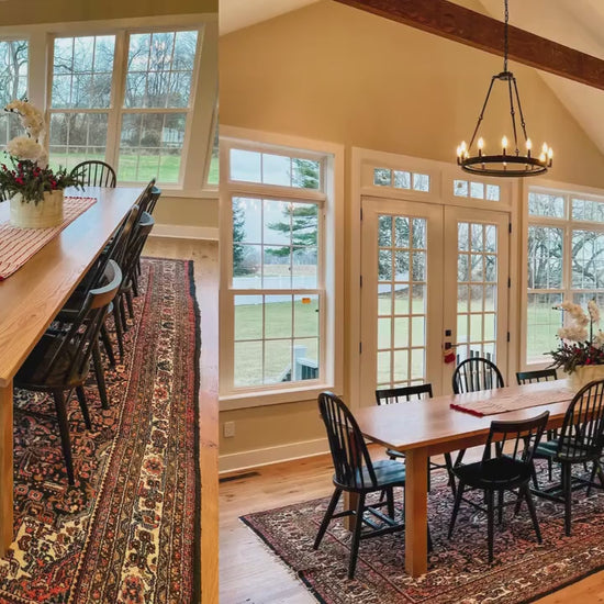 White Oak Parsons Table, Large Hardwood Table, Custom White Oak Table, Custom Modern Table, Long Dining Room Table, Custom Oak Kitchen Table