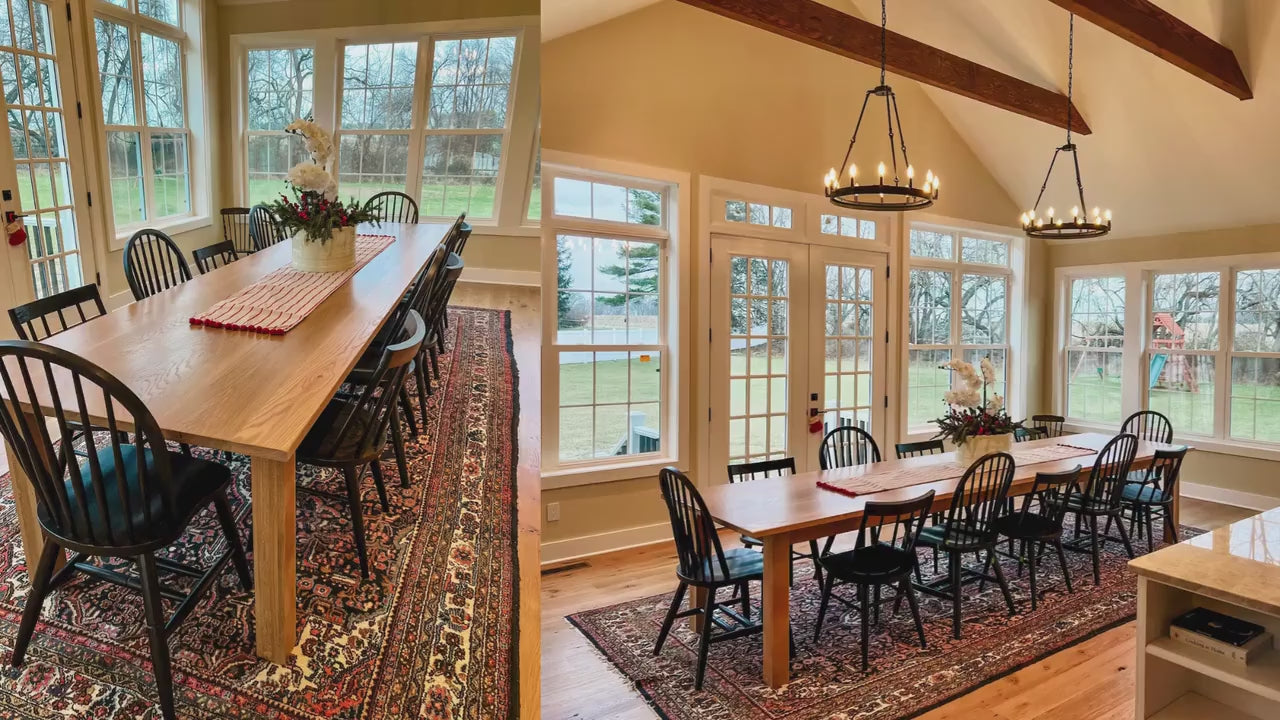 White Oak Parsons Table, Large Hardwood Table, Custom White Oak Table, Custom Modern Table, Long Dining Room Table, Custom Oak Kitchen Table