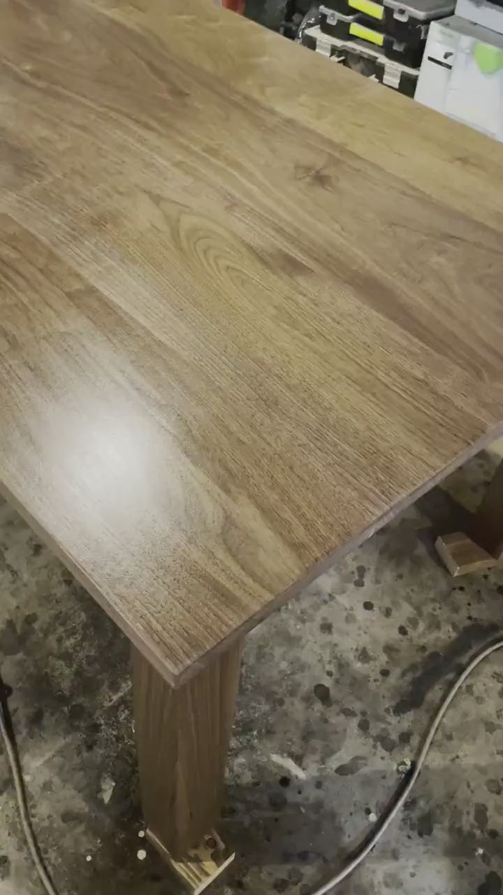 Black Walnut Table, Large Black Walnut Table, Custom Walnut Dining Table, Black Walnut Kitchen Table, Black Walnut Table with Tapered Legs