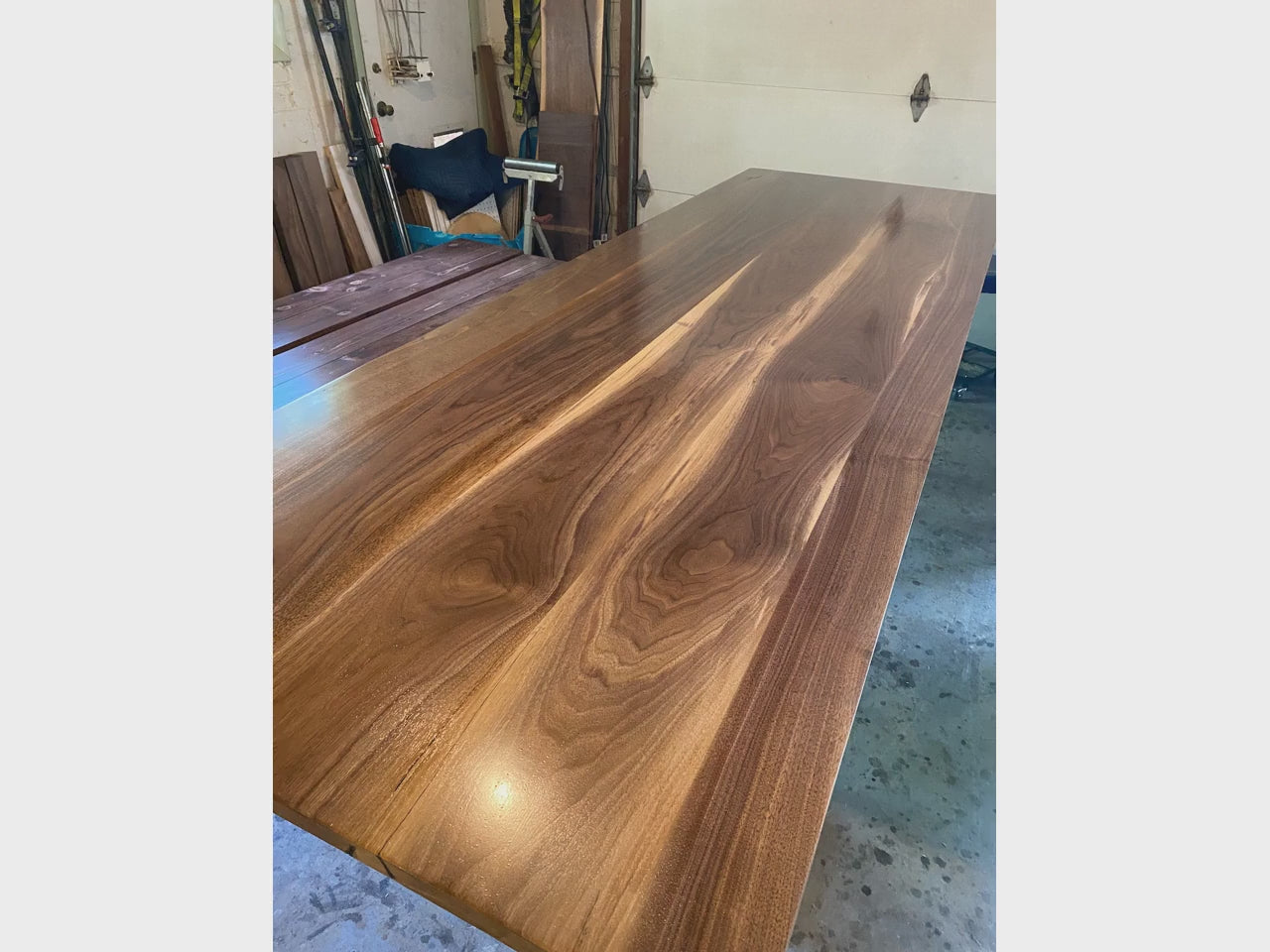 Black Walnut Dining Table with Metal Legs, Industrial Modern Walnut Table, Live Edge or Straight Edge, All Sizes and Styles