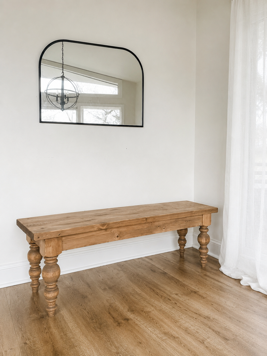 Custom Dining Bench, Modern Bench, Farmhouse Bench, Dining Room Bench, Natural Wood Bench
