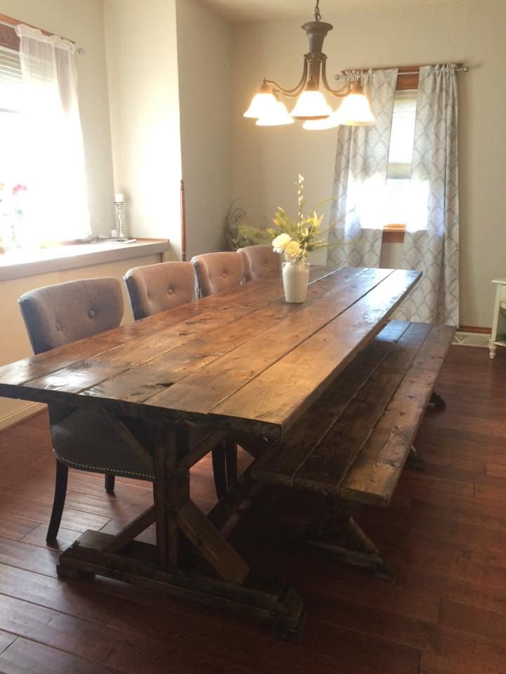 Farmhouse Table, Farm Table, Long Farmhouse Table, Rustic Table, Rustic Wedding, Picnic Table, Barn Table, Long Farmhouse Table