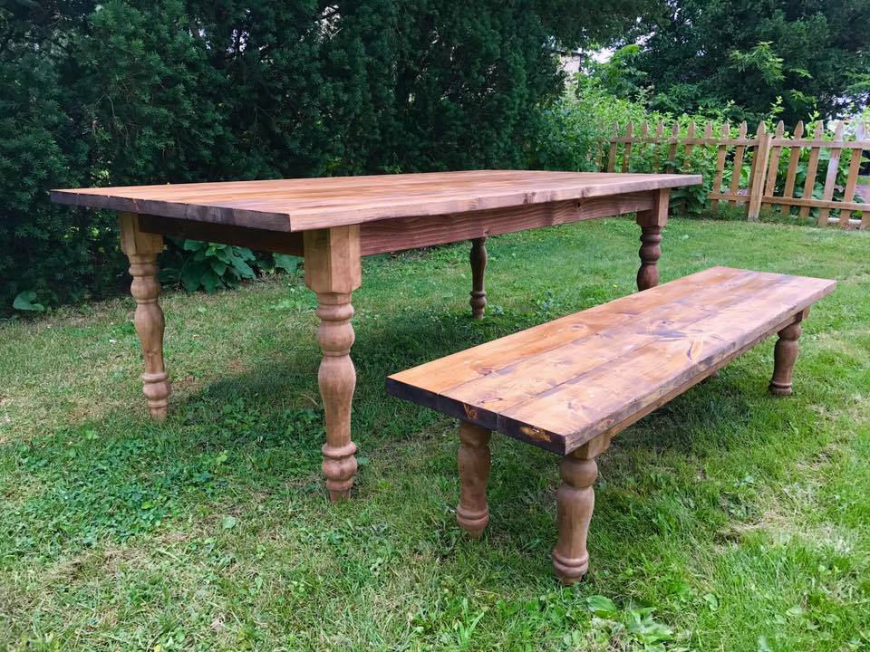 Farmhouse Table, Farm Table, Large Farmhouse Table, Rustic Table, Long Farmhouse Table, Farm Dining Room Table, Farm Table with Turned Legs