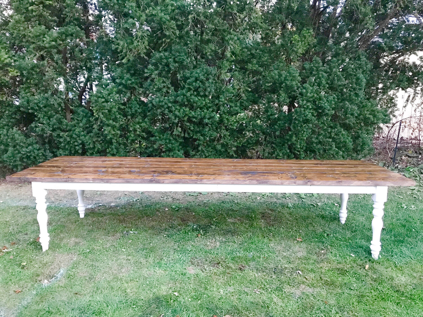 Large Farmhouse Table, Long Farm Table, Rustic Farm Table, Turned Legs Table, Spindle Farm Legs, Barn Table, Wood Table, Wooden Farm Table