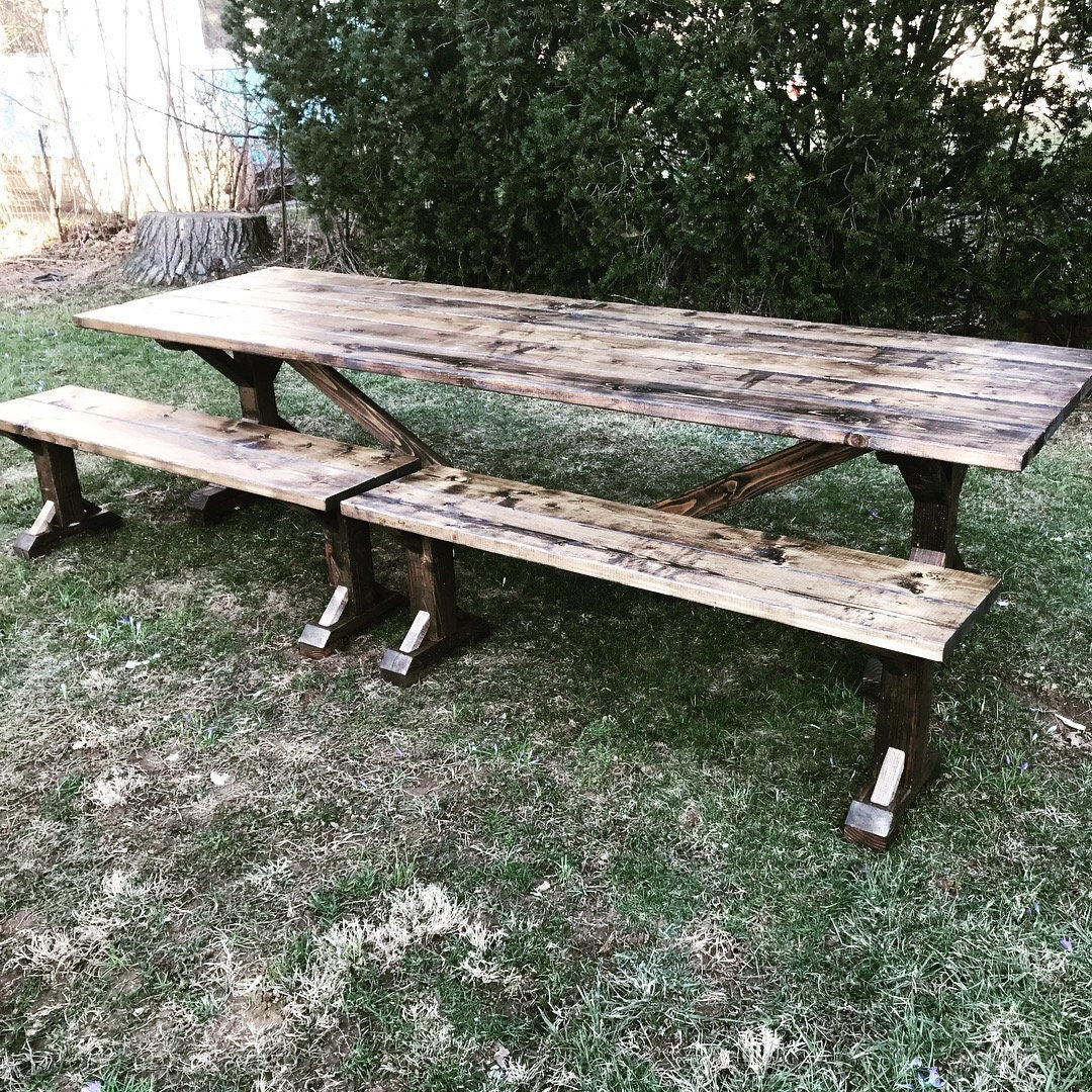 Custom Farmhouse Table, Rustic Wood Table, Large Farm Table, Long Farmhouse Dining Table, Farm Kitchen, Modern Farm Table - All Sizes!