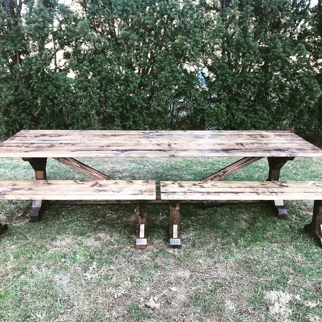 Custom Farmhouse Table, Rustic Wood Table, Large Farm Table, Long Farmhouse Dining Table, Farm Kitchen, Modern Farm Table - All Sizes!