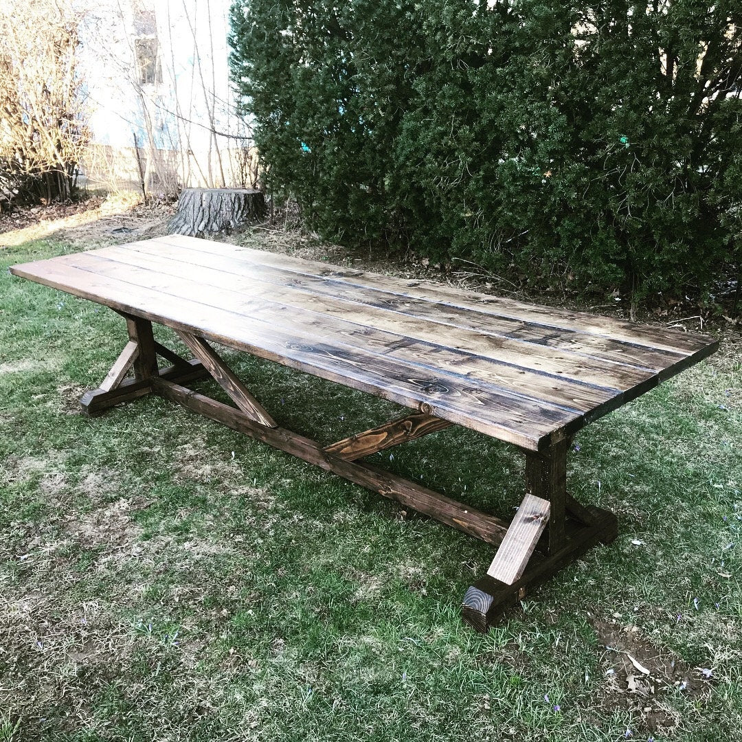 Custom Farmhouse Table, Rustic Wood Table, Large Farm Table, Long Farmhouse Dining Table, Farm Kitchen, Modern Farm Table - All Sizes!