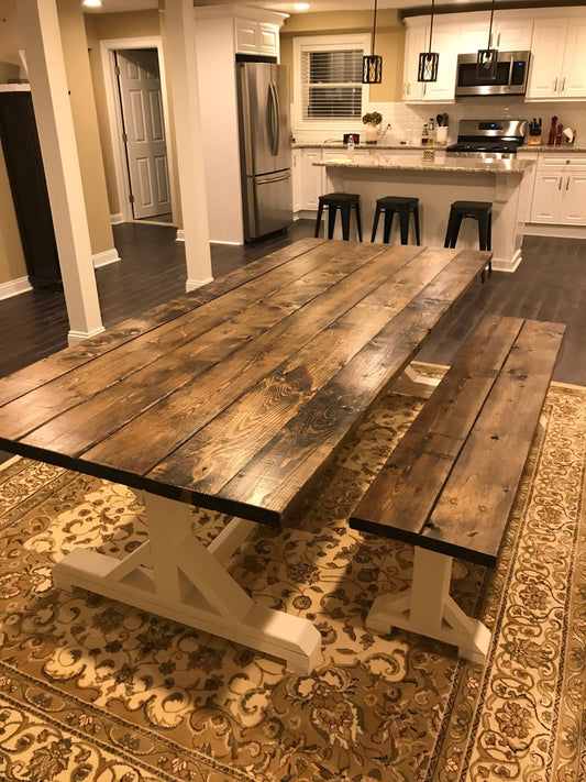 Farmhouse Table, Farm Table, Long Farmhouse Table, Rustic Table, Rustic Wedding, Wooden Table, Barn Table, Long Farmhouse Table