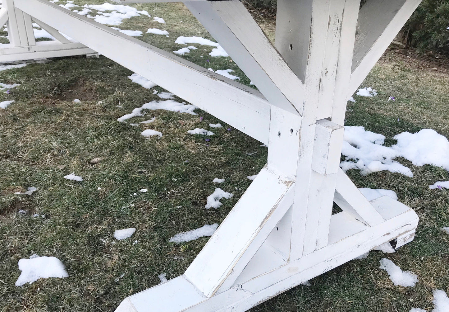 Distressed Farmhouse Table, Antique White Farm Table, Rustic Farm Table, Custom Farm Table, Wooden Kitchen Table - All Sizes and Stains