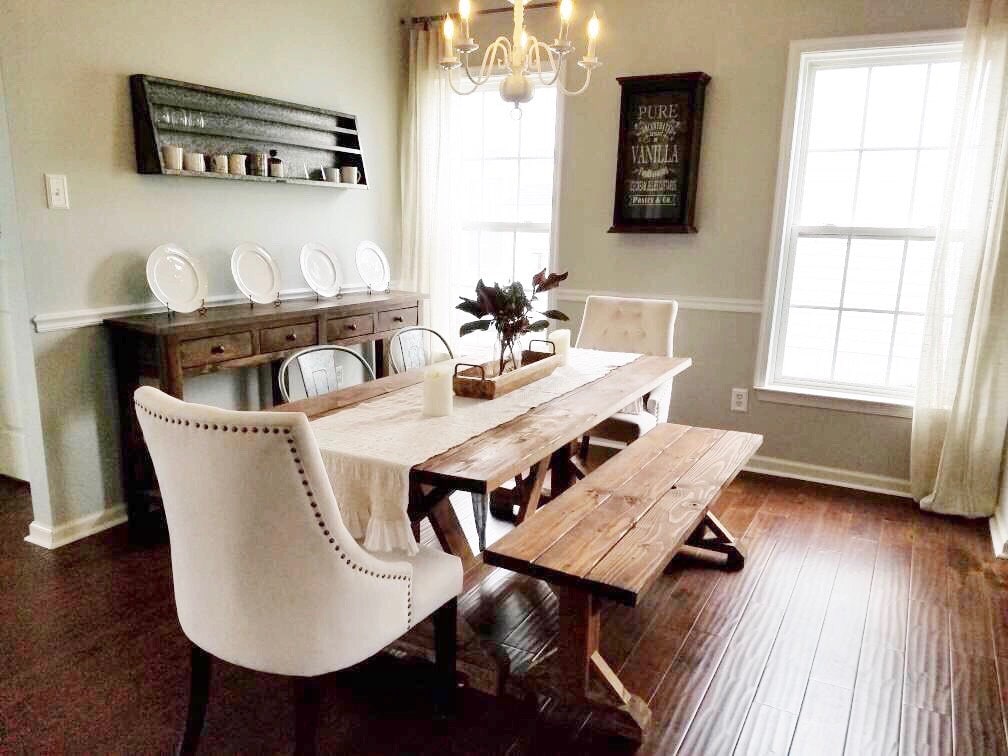 Modern Rustic Farmhouse Table, Custom Farm Table, Rustic Wooden Kitchen Table, Large Farmhouse Table, Natural Wood Dining Room Table