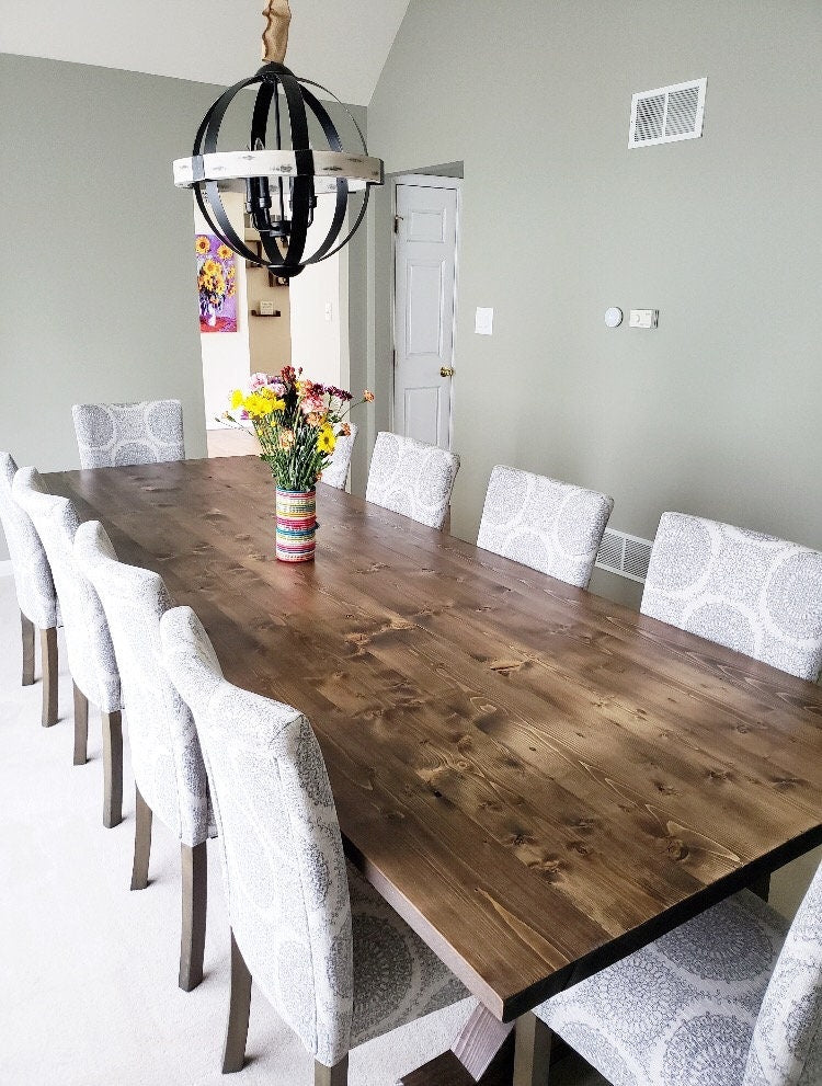 Farmhouse Table, Farm Table, Wooden Dining Room Table, Rustic Kitchen Table, Large Farmhouse Table, Long Farm Table, Custom Table